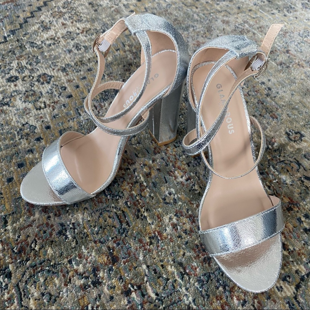 ASOS | Silver Block Heels